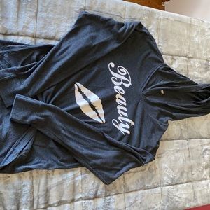 Lightweight long sleeve hooded shirt